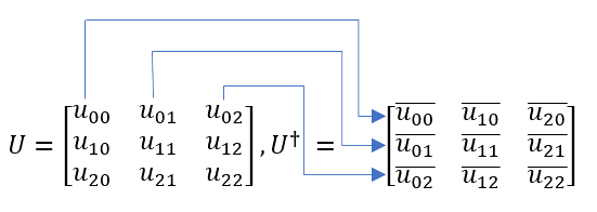 Performing a conjugate transpose