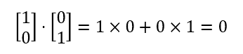 Qubit basis vectors are orthogonal