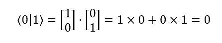bra 0 ket 1 = 0